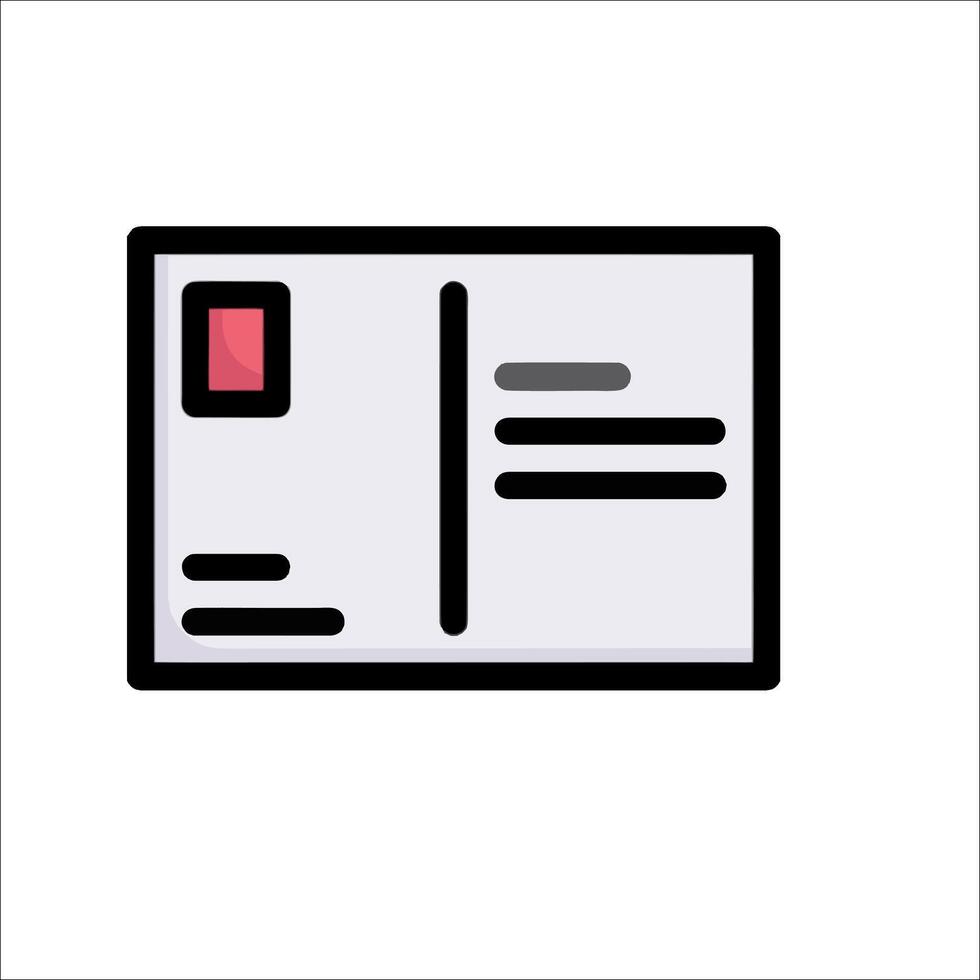 An icon of a letter on a white background vector