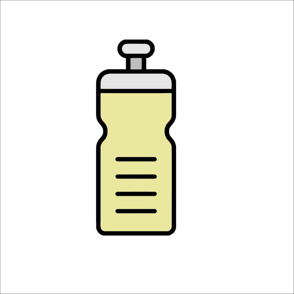 A bottle of water with a cap on it vector