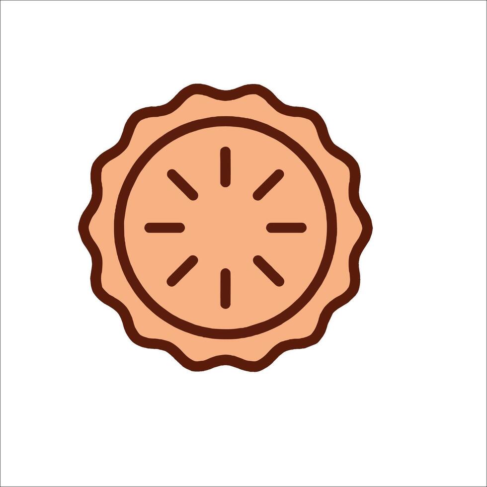 A slice of pie icon on a white background vector