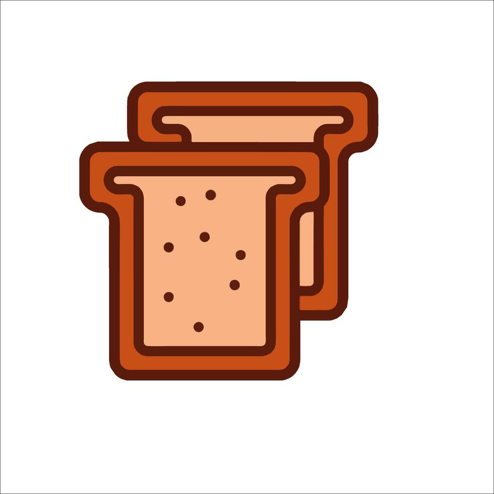 Toast icon illustration vector
