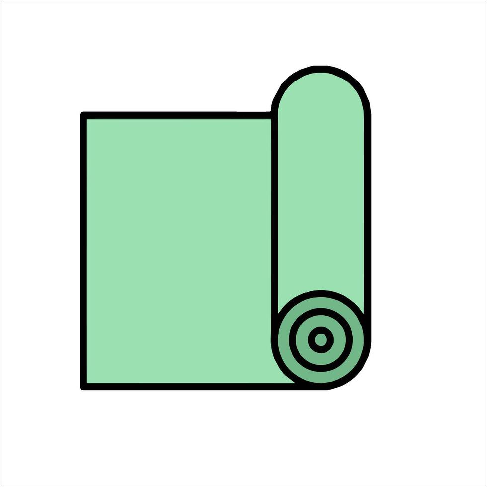 A green roll of toilet paper icon vector