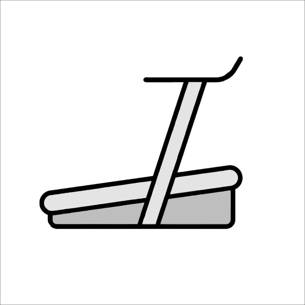 A black and white image of a treadmill vector