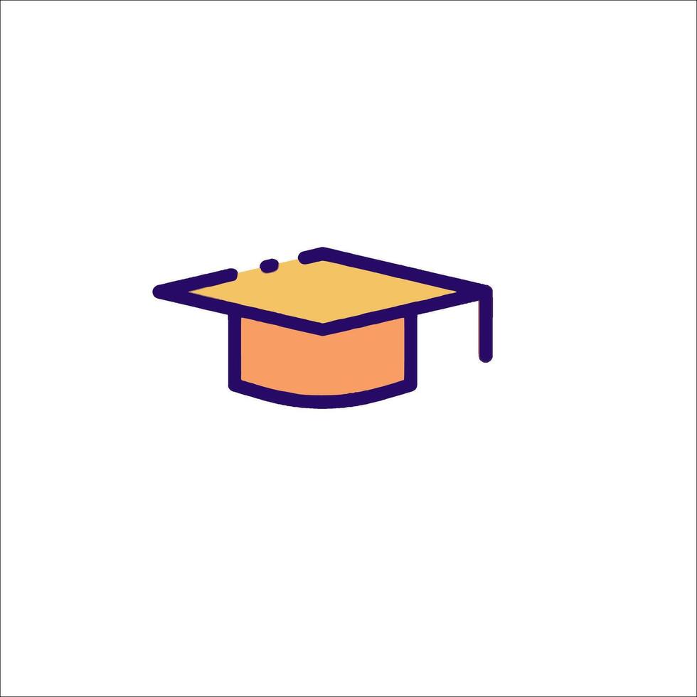 Graduation hat icon on white background vector