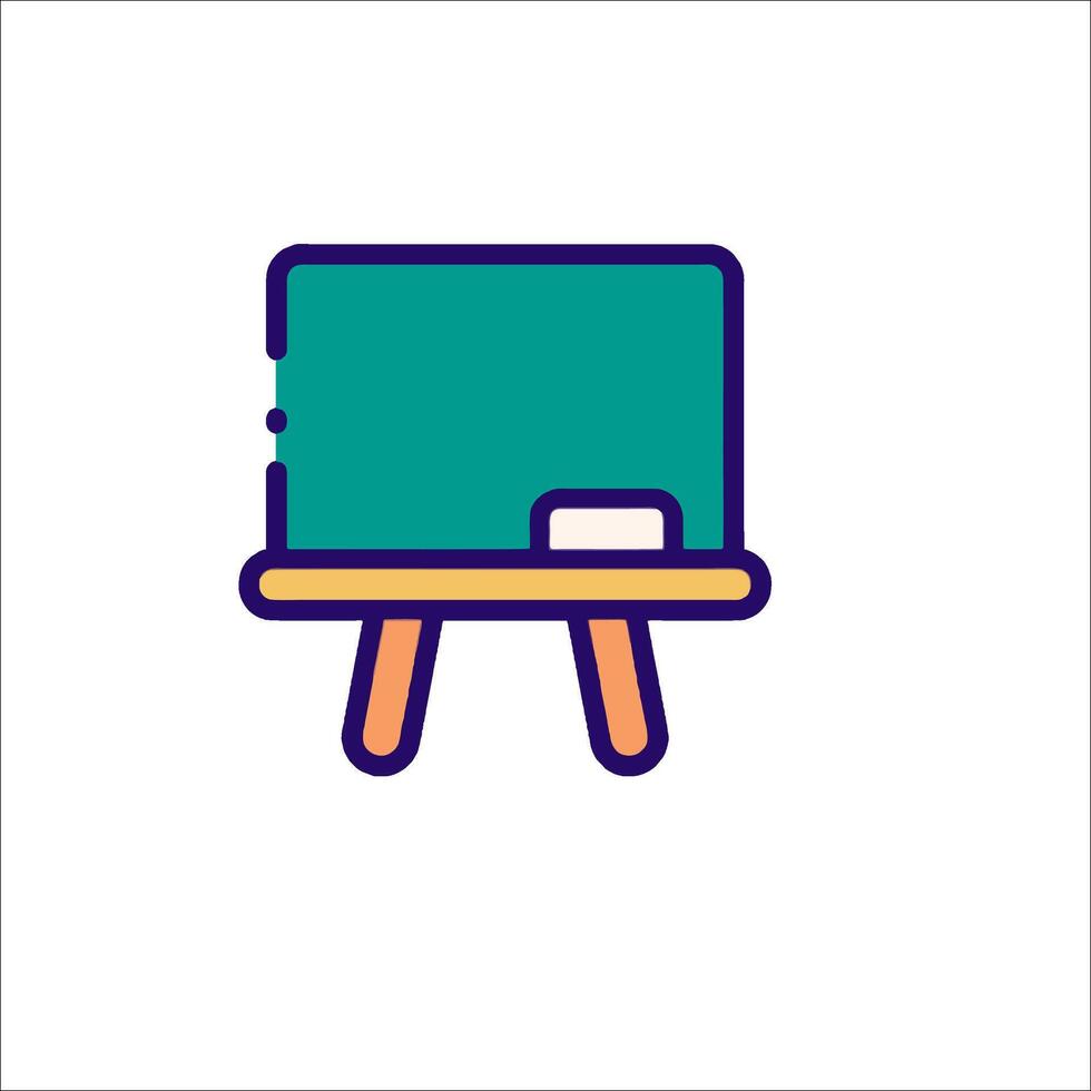 A chalkboard icon on a table vector
