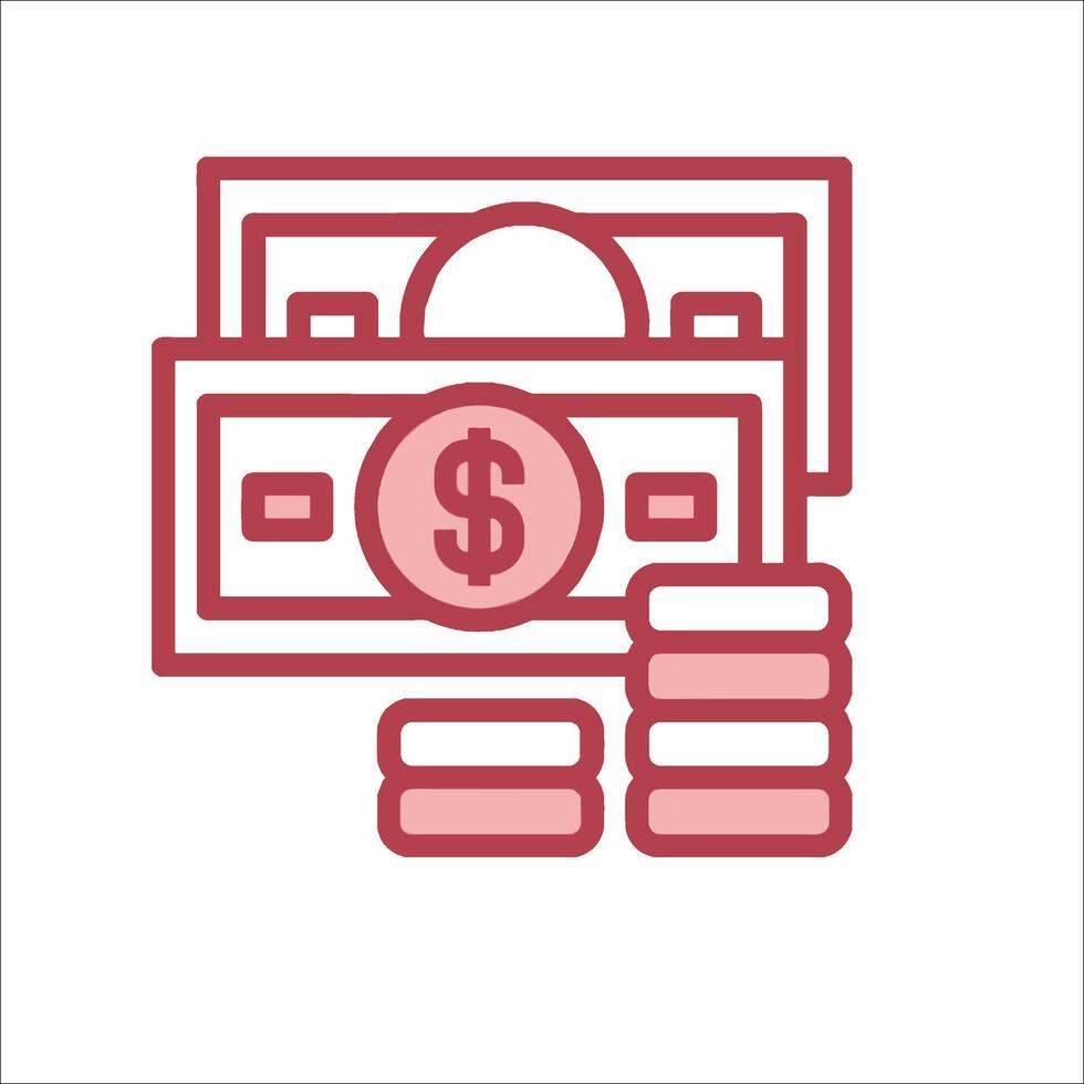 Money stack icon illustration vector