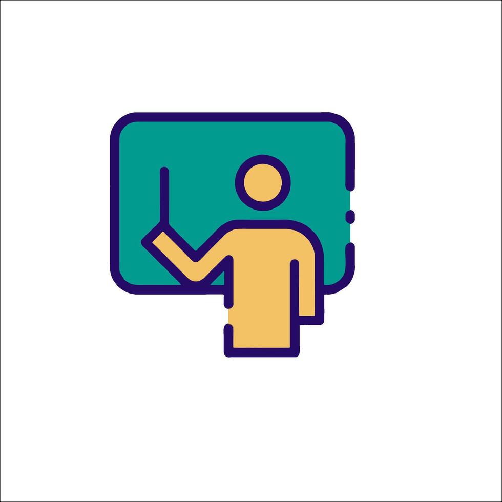 A man with a pointer on a white background vector