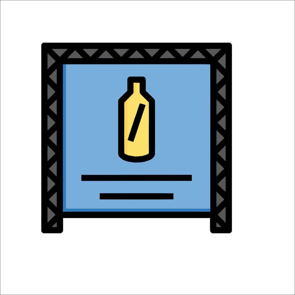 A bottle of water in a frame on a white background vector