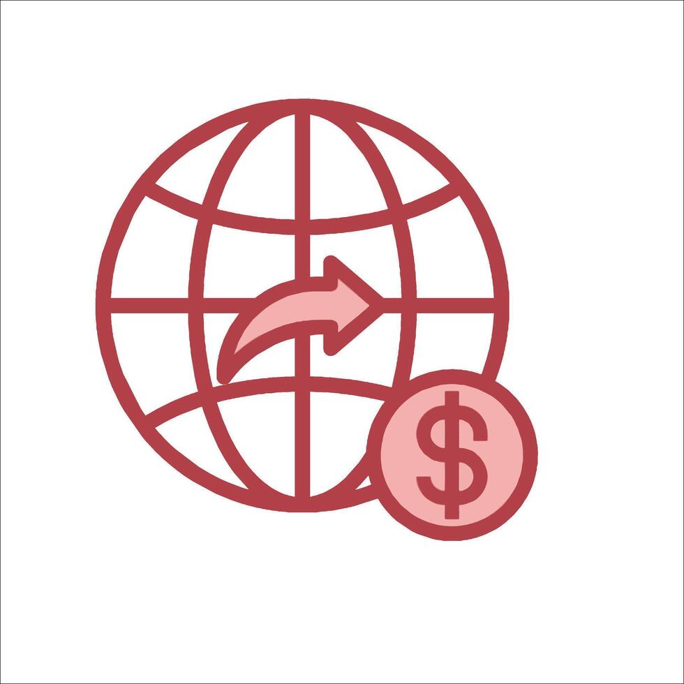 The world is a globe icon vector