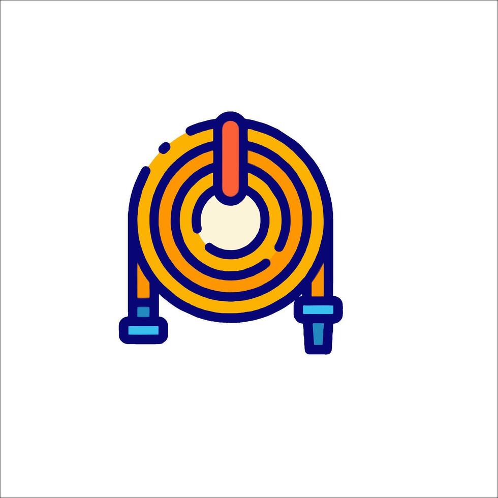 A colorful hose with a handle on it vector