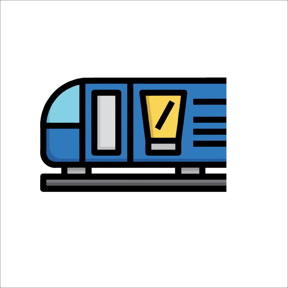 A train is shown on a white background vector