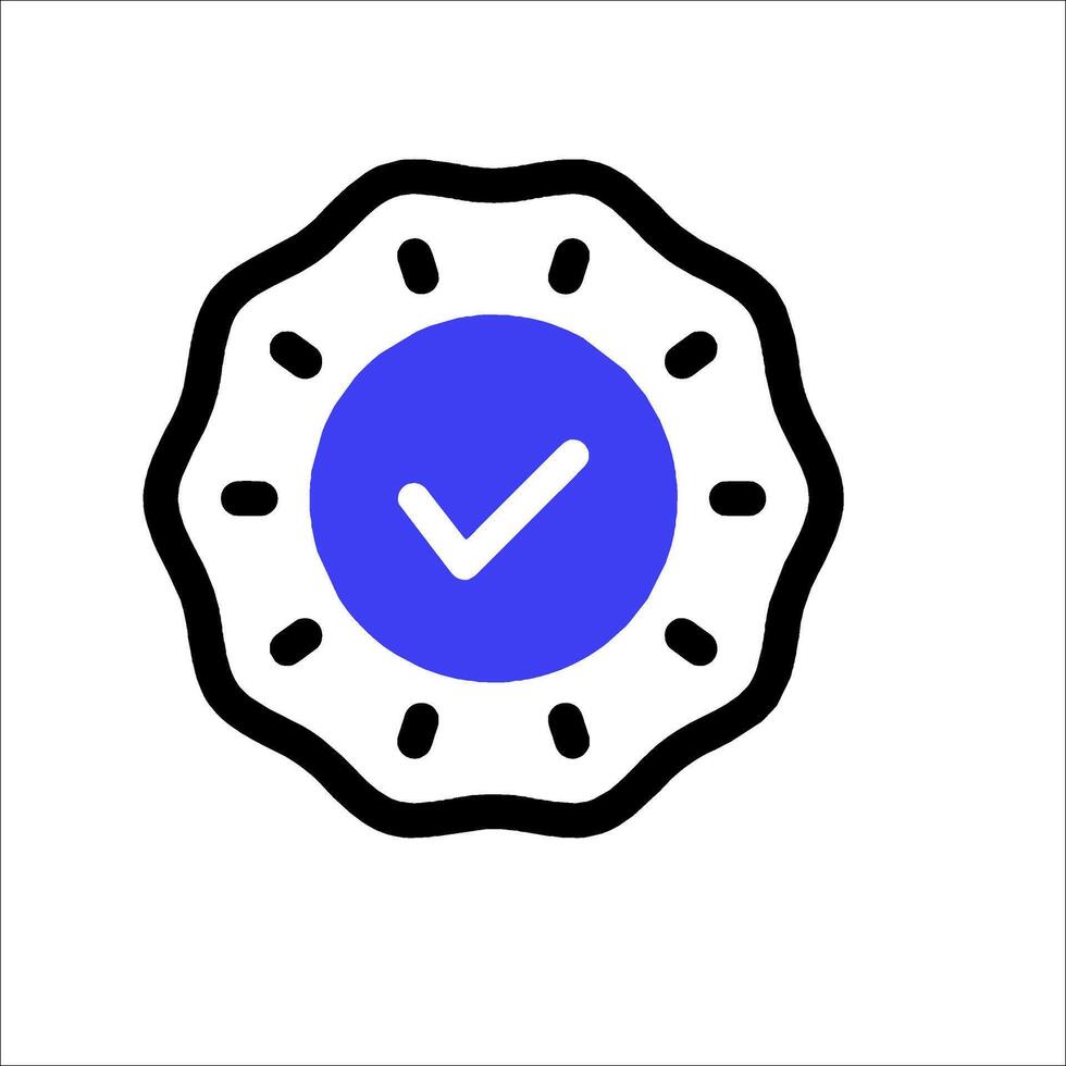 A blue check mark on a white background vector