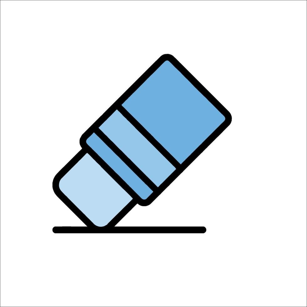 A blue pen icon on a white background vector