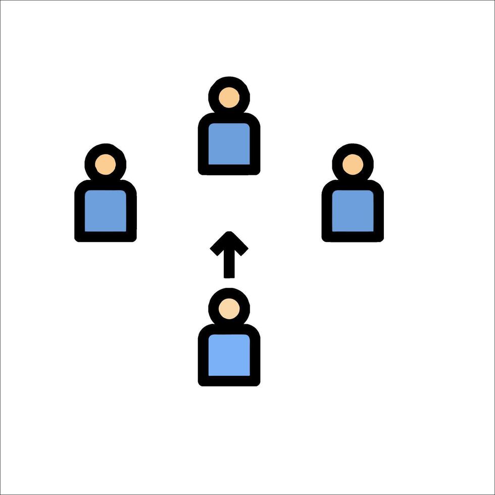 A group of people are connected to each other vector