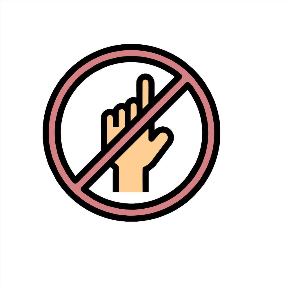 No touch sign illustration vector