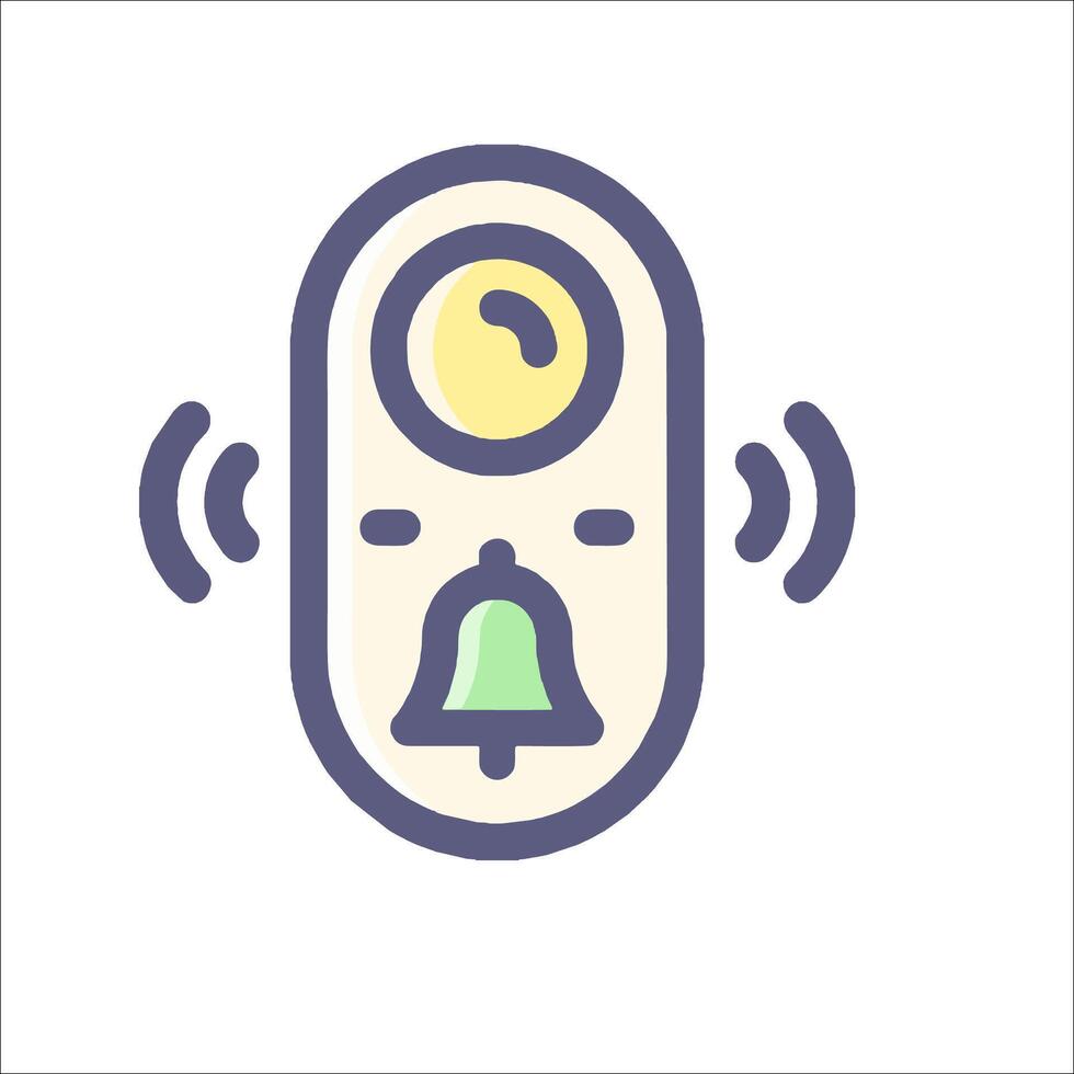 A phone with a bell icon on it vector