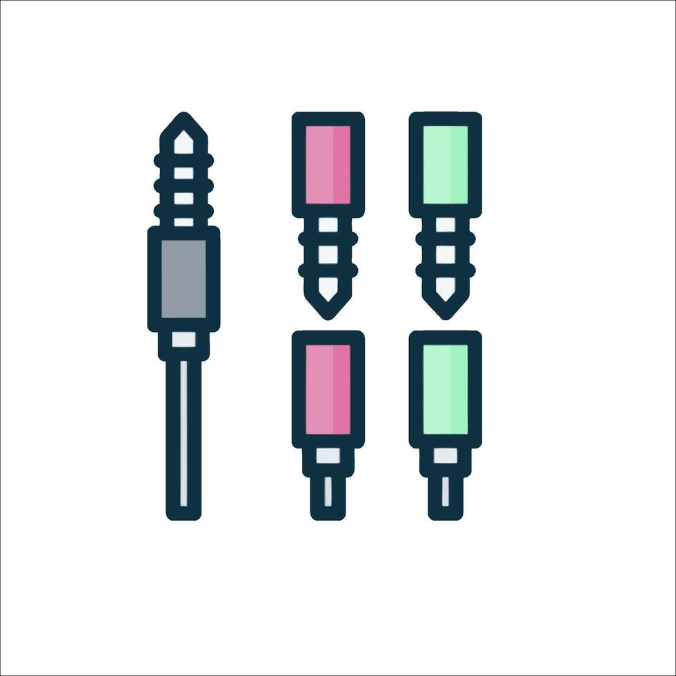 A set of four different colored screwdrivers vector