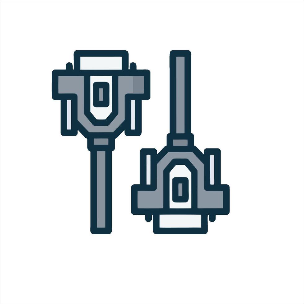Two cables connected to each other on a white background vector