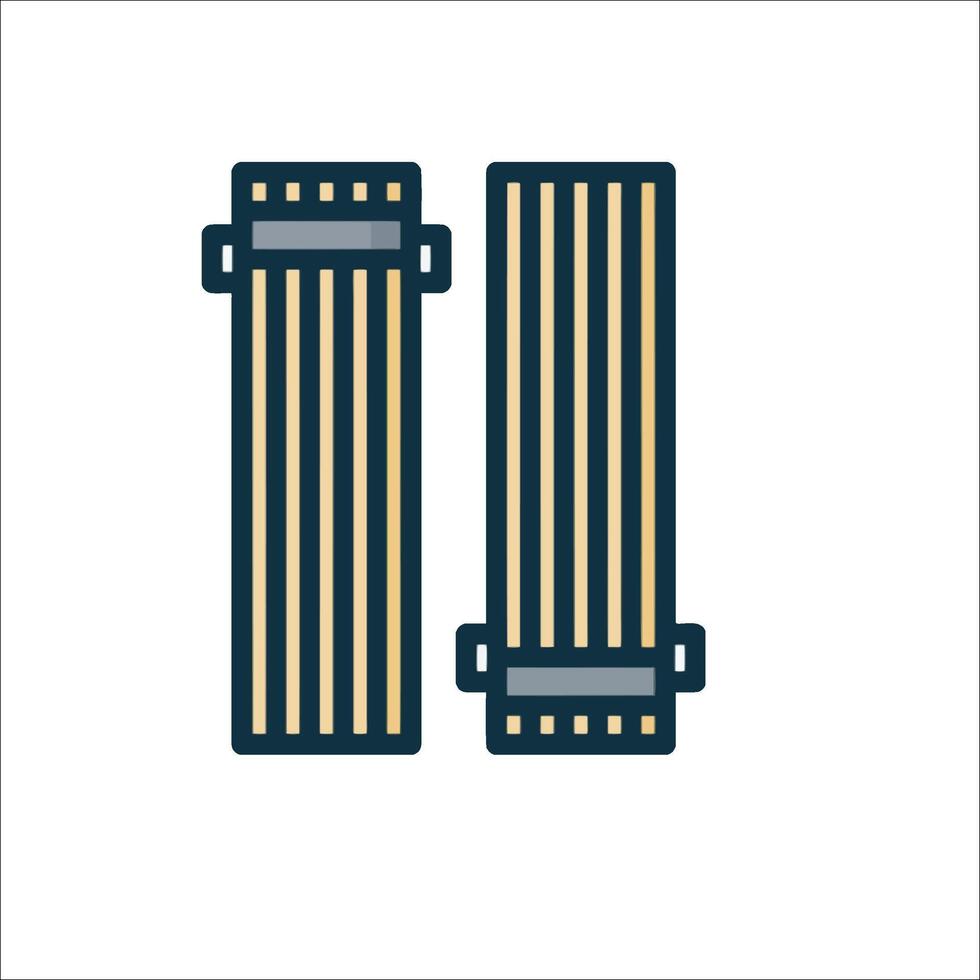 Two wooden bars on a white background vector