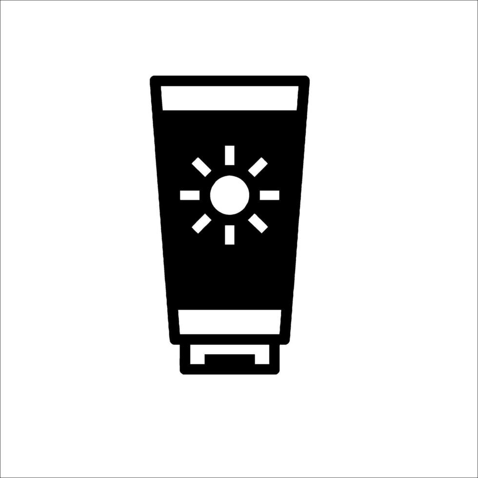Sun cream icon isolated on white background vector