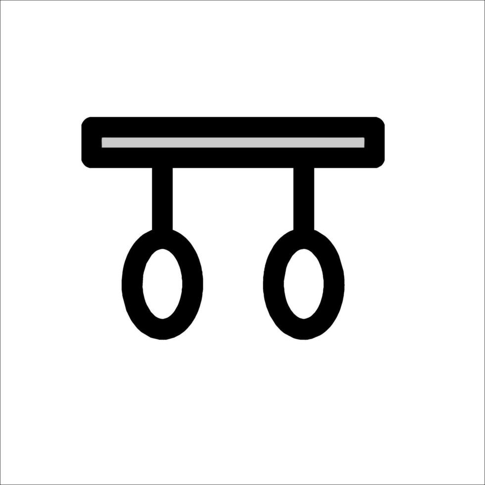 A black and white icon of a table with two chairs vector