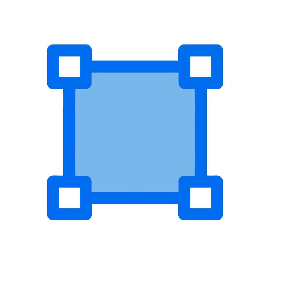 A square with blue lines on it vector