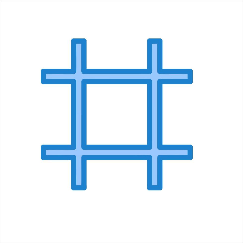 A square with a blue line on it vector