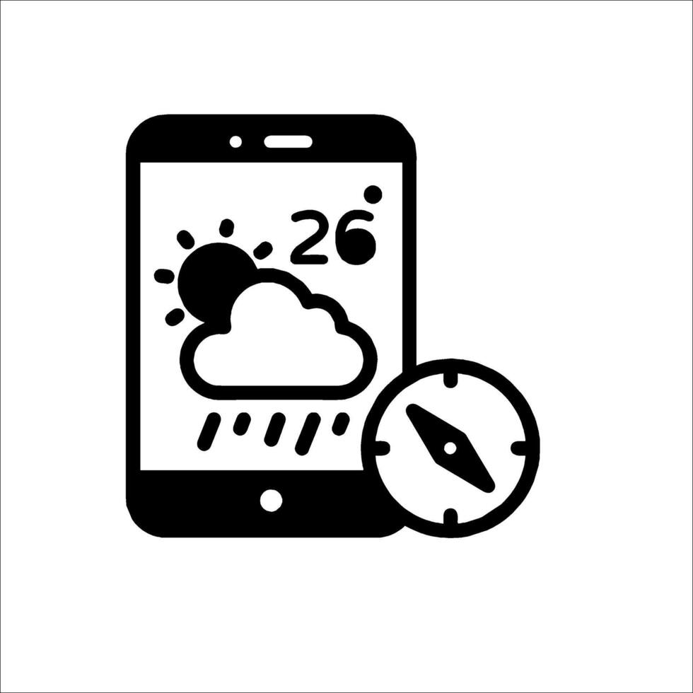 Weather forecast icon illustration vector