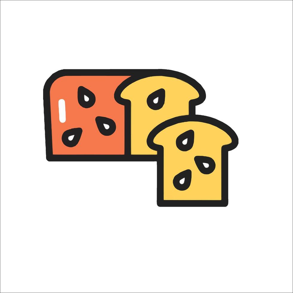 A bread icon with slices of bread vector