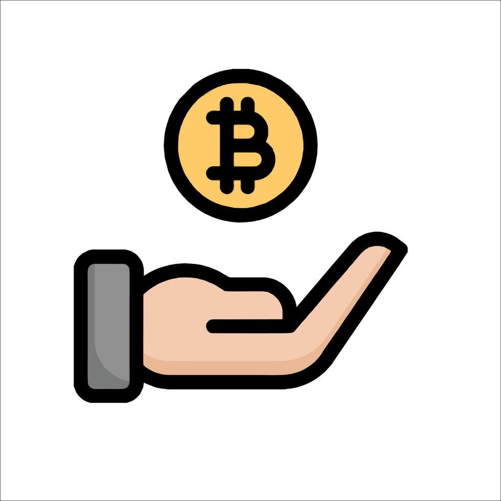 Bitcoin icon illustration vector