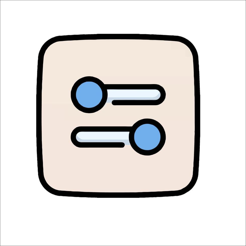 A button with two buttons on it vector