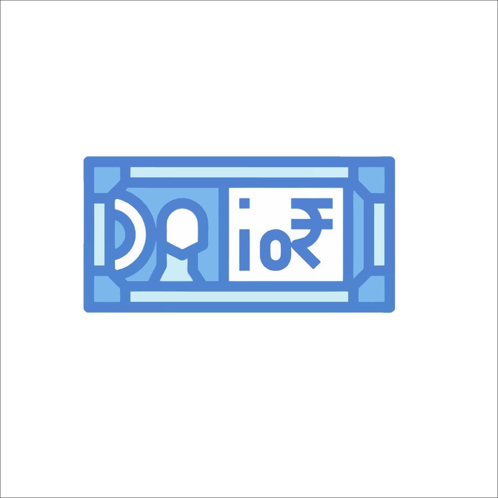 Indian currency bank note icon vector