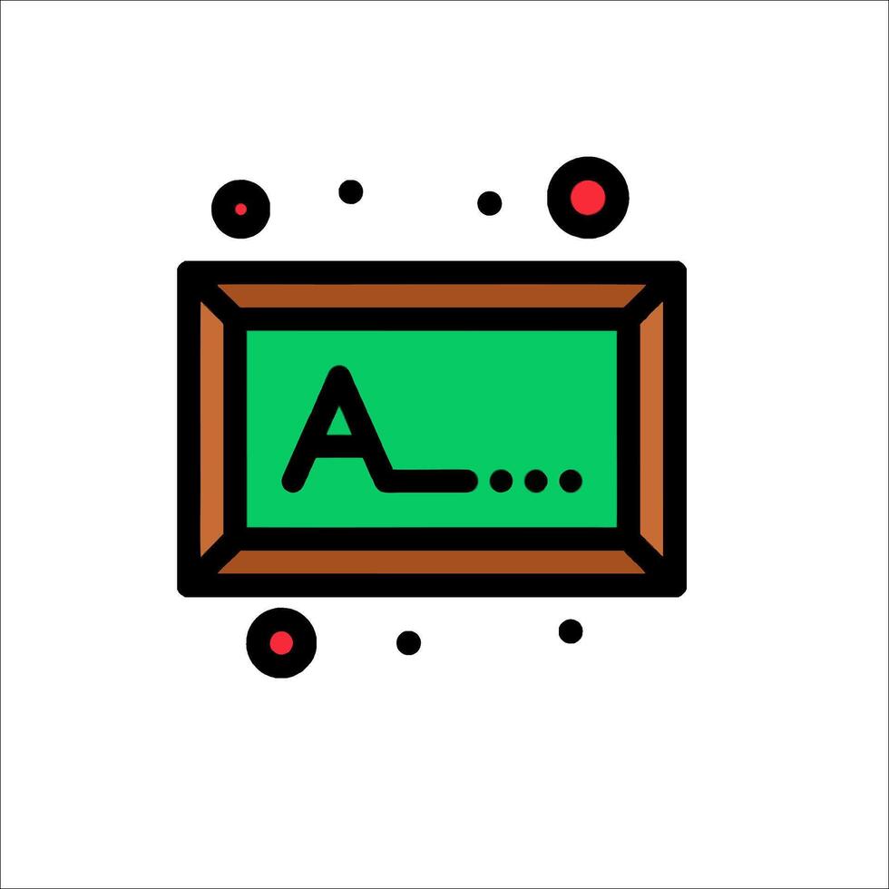 A blackboard with the letter a on it vector