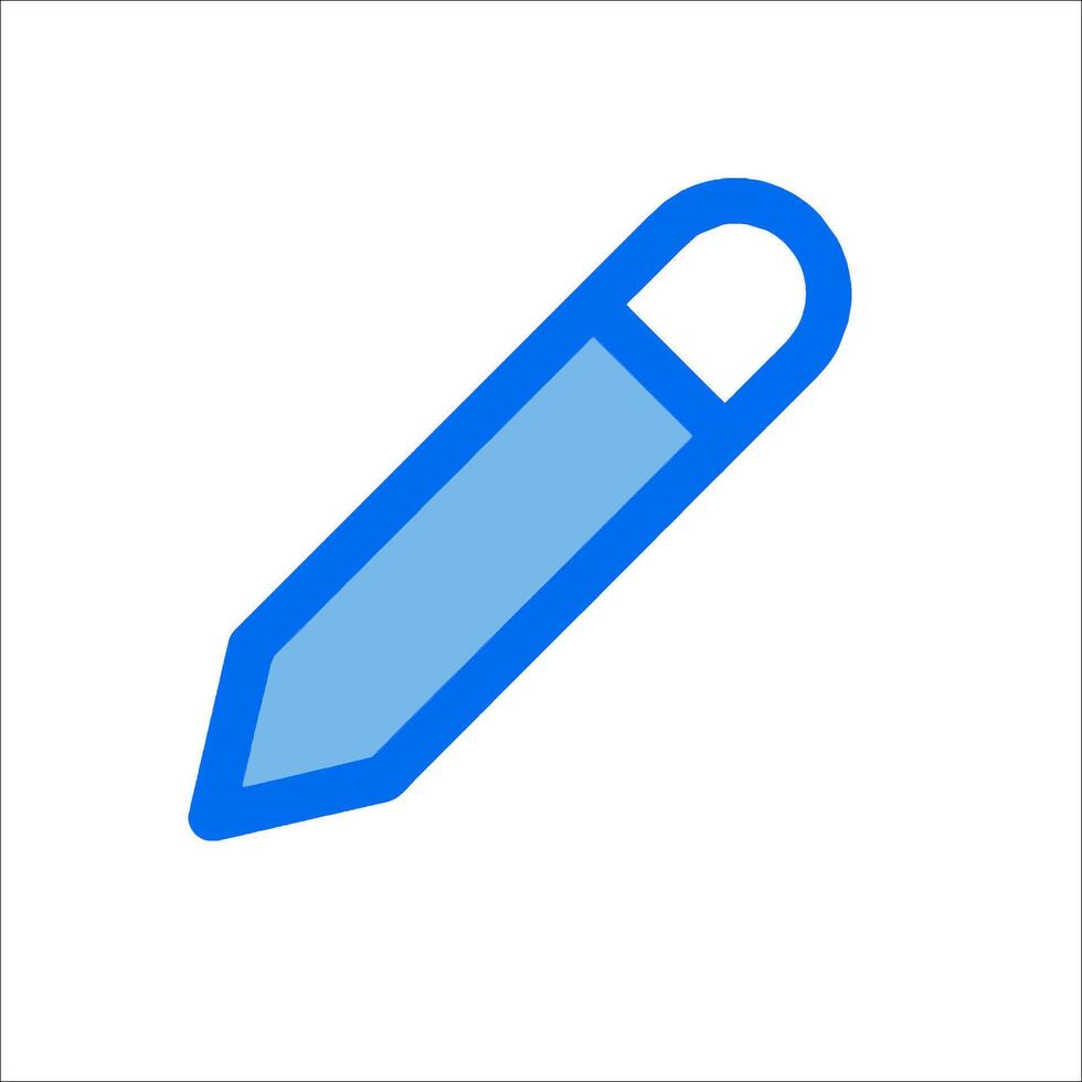A blue pen icon on a white background vector