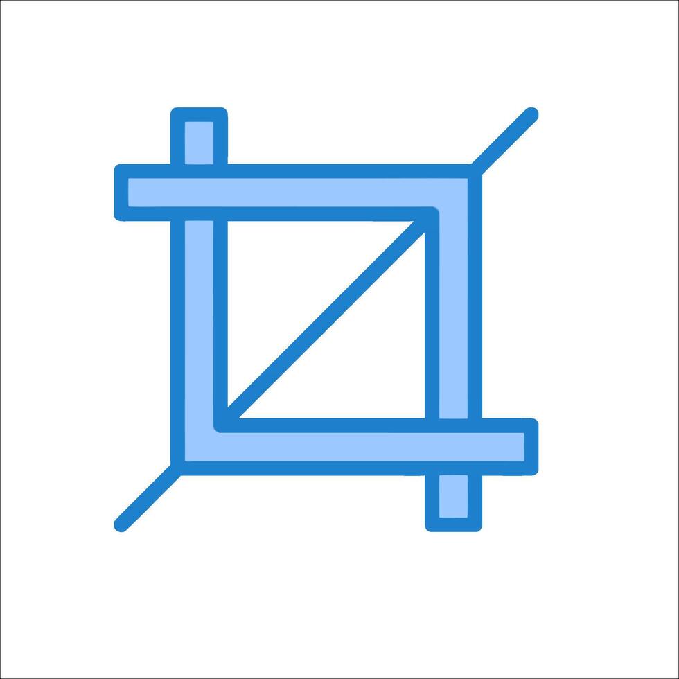 A square with a line through it vector