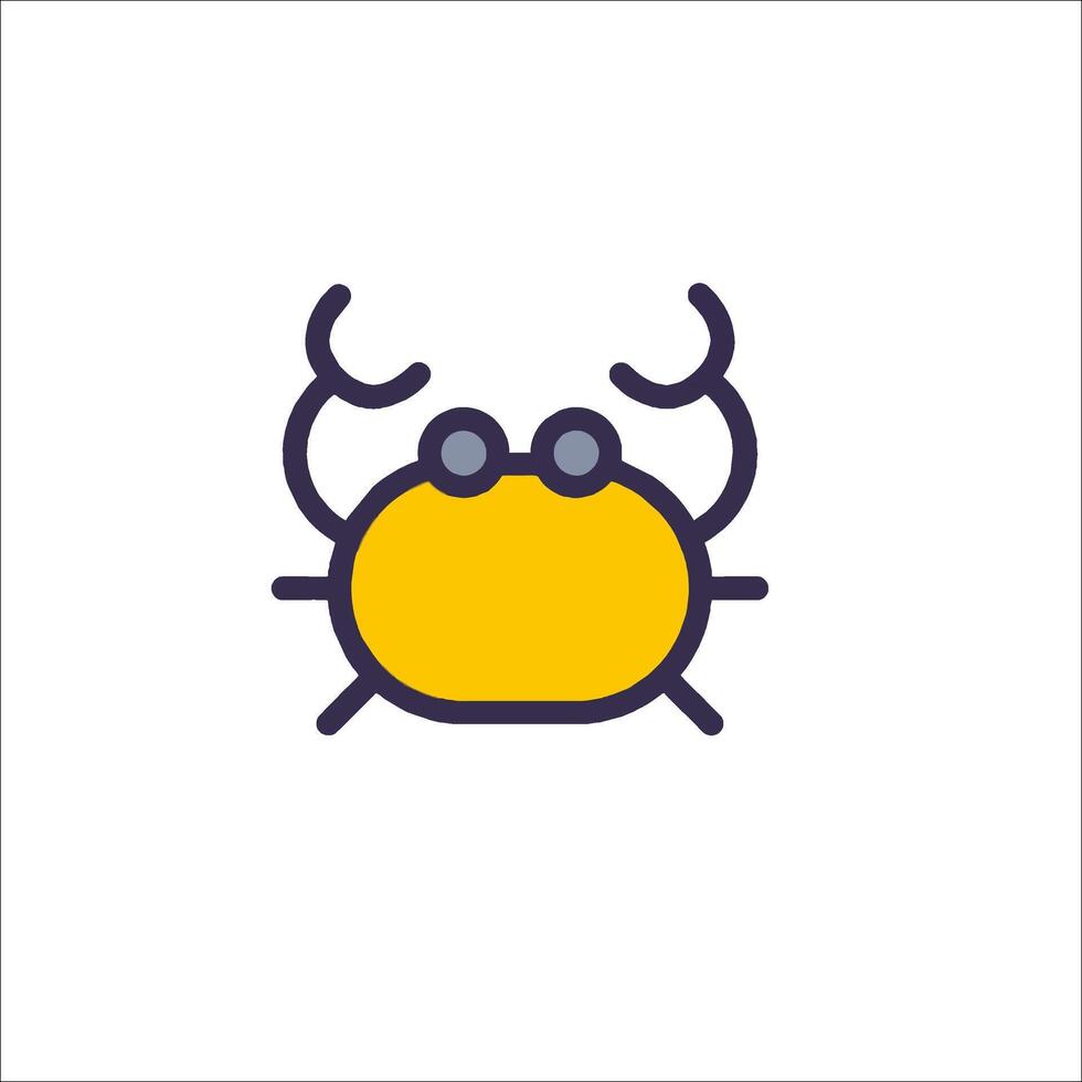 A crab icon on a white background vector