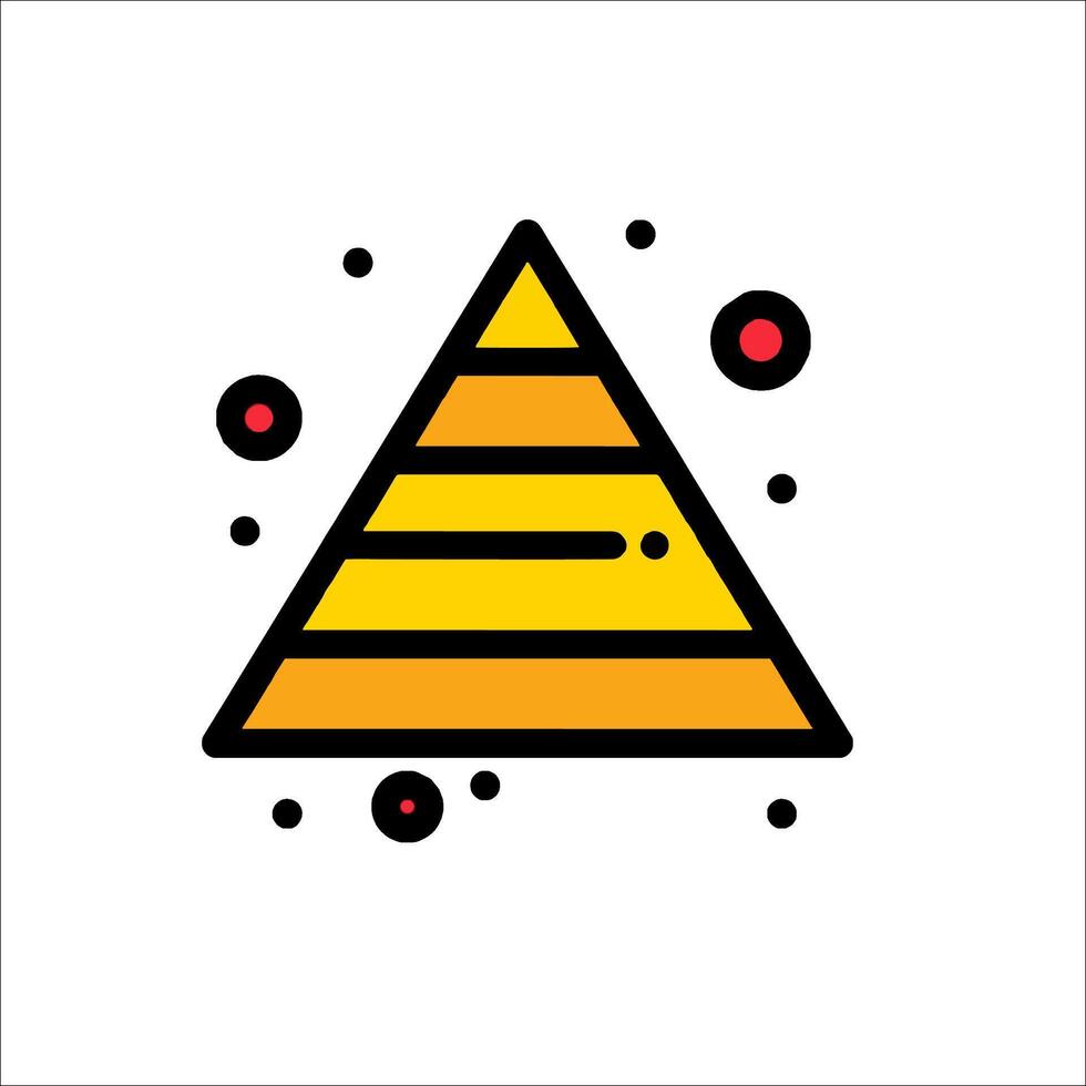 A pyramid with dots on it vector