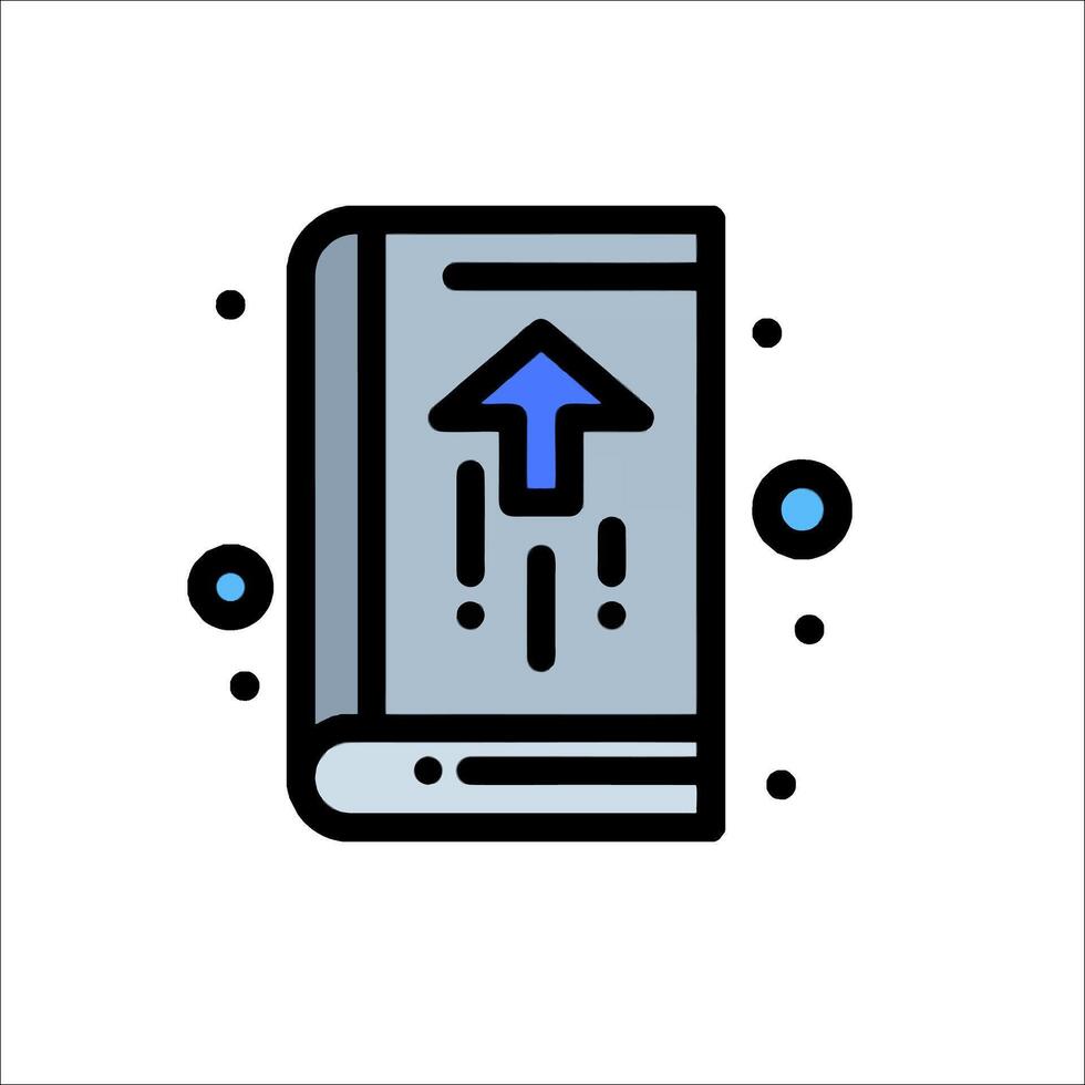 A book with an arrow pointing up on it vector
