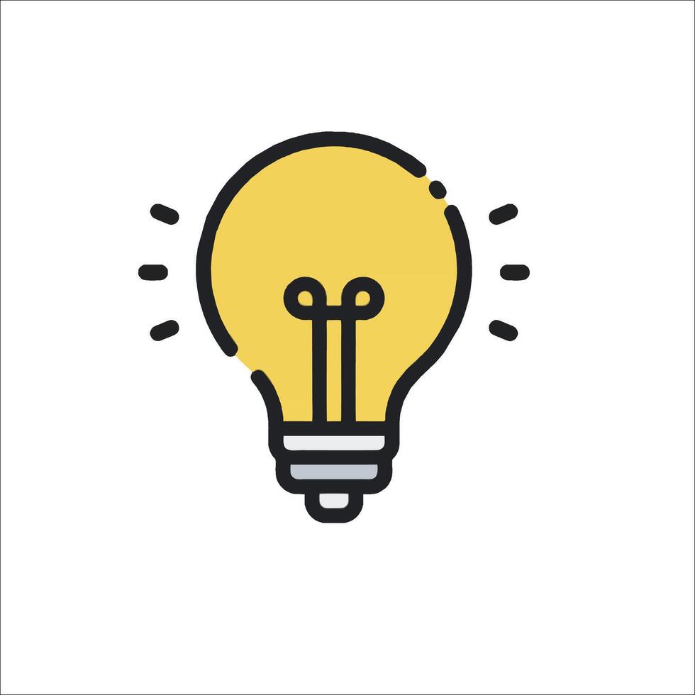 A light bulb icon on a white background vector