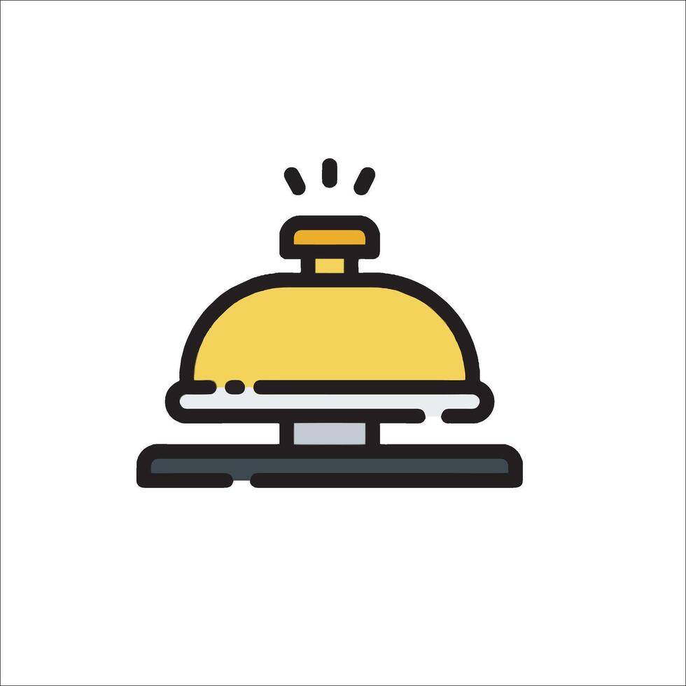 A yellow bell icon on a white background vector