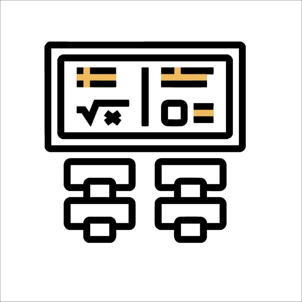 A computer monitor with a keyboard and mouse vector
