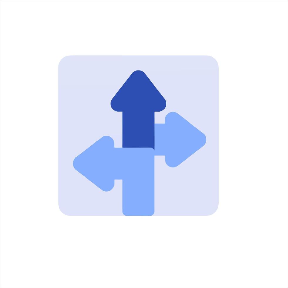 A blue arrow pointing to the right and a blue arrow pointing to the left vector
