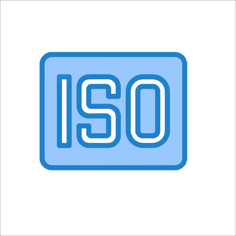 Iso logo in blue and white vector