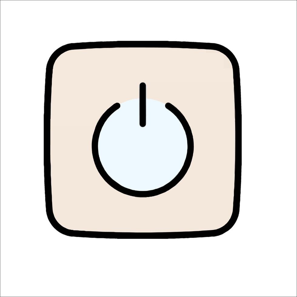 A button with a light on it vector