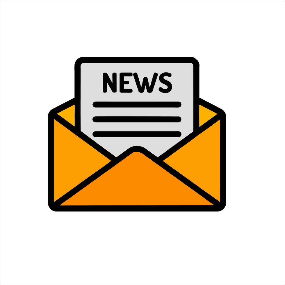 News letter icon illustration vector