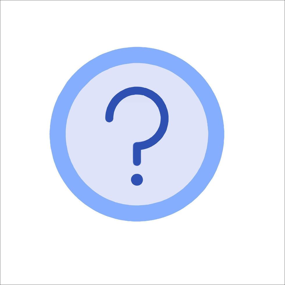 A question mark icon on a white background vector