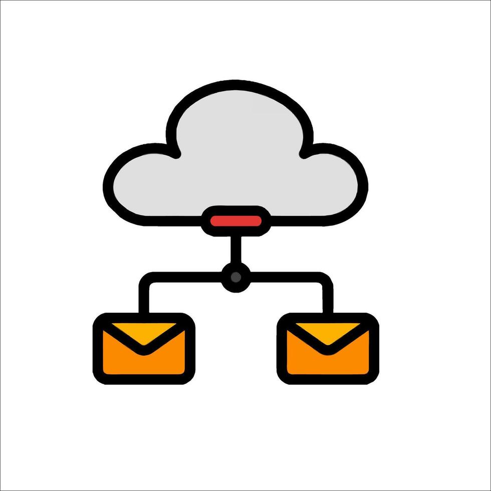 Cloud computing icon illustration vector