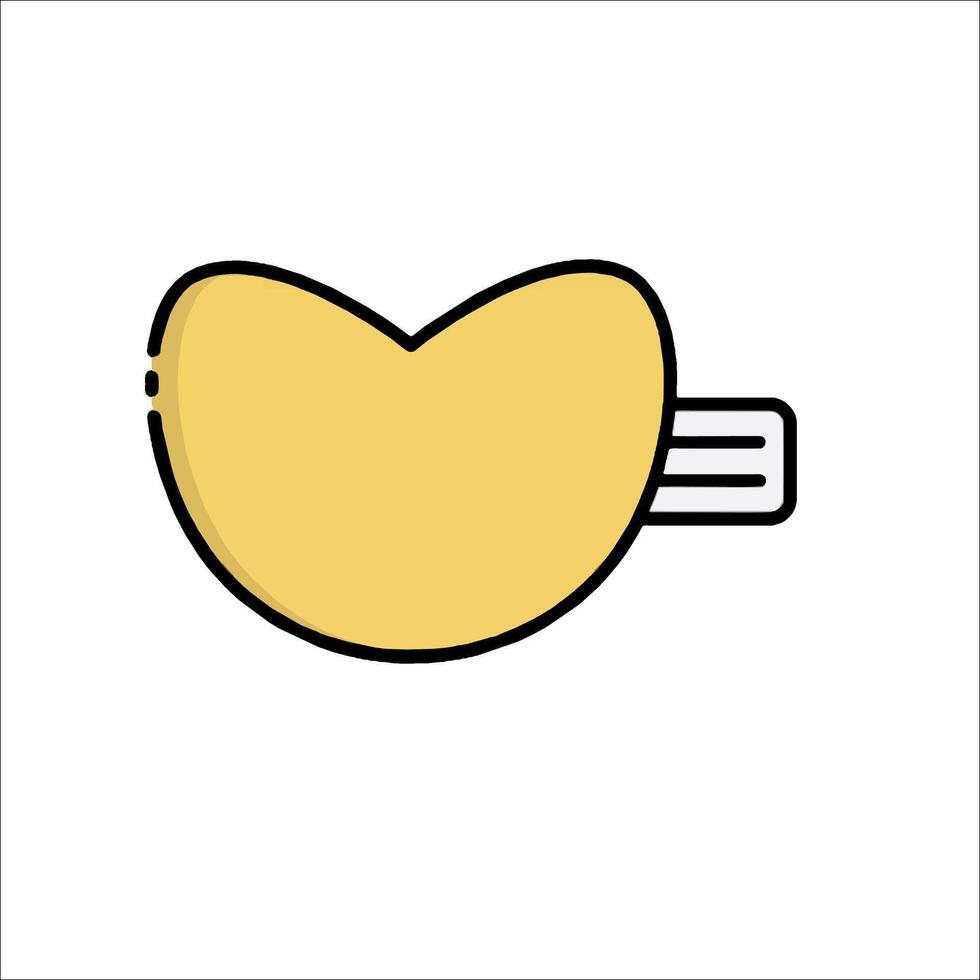 A yellow cup with a heart on it vector