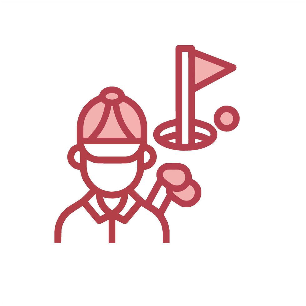Golf course icon illustration vector