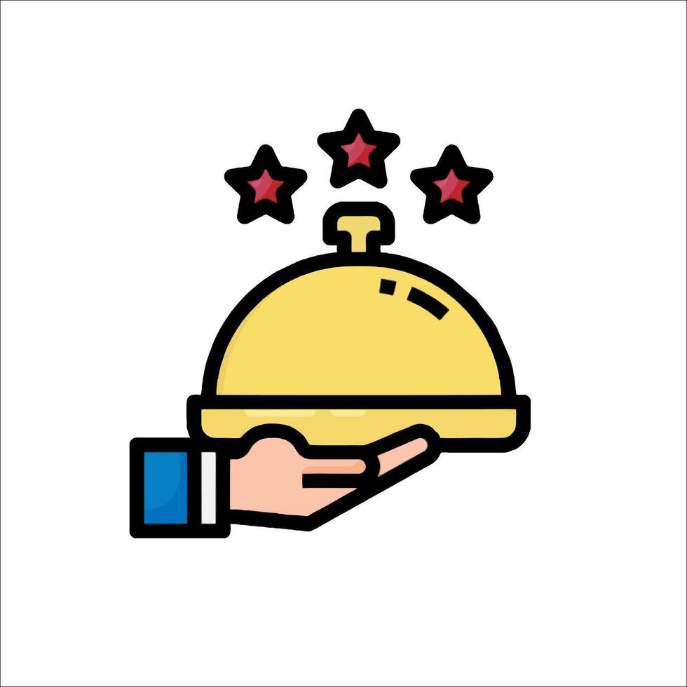 A hand holding a cloche with stars on it vector