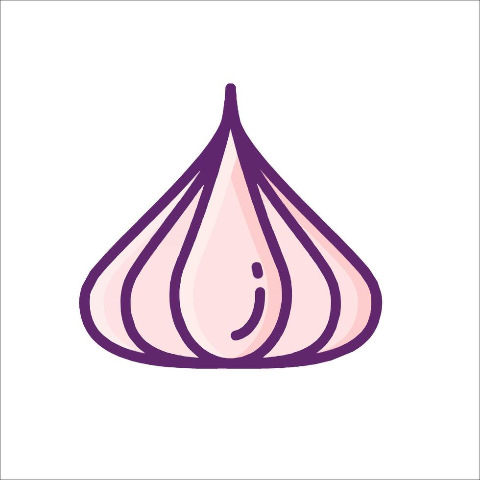 A garlic bulb on a white background vector